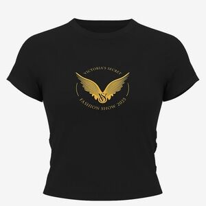 NWT Victoria's Secret Black and Gold Shirt